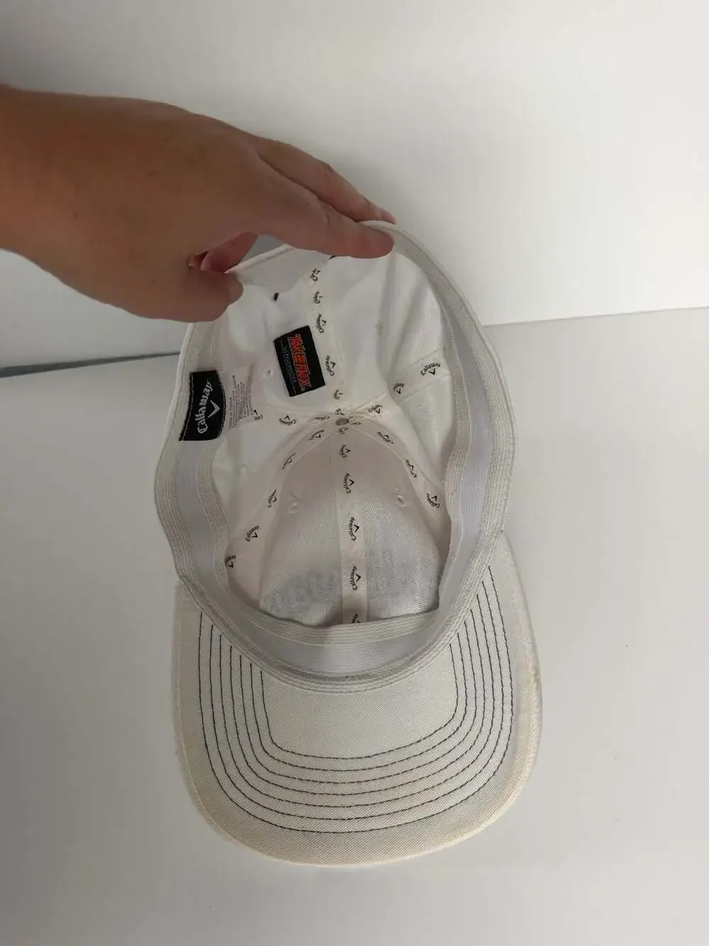 Callaway Diablo Edge White Golf Hat Cap Embroidered Adjustable